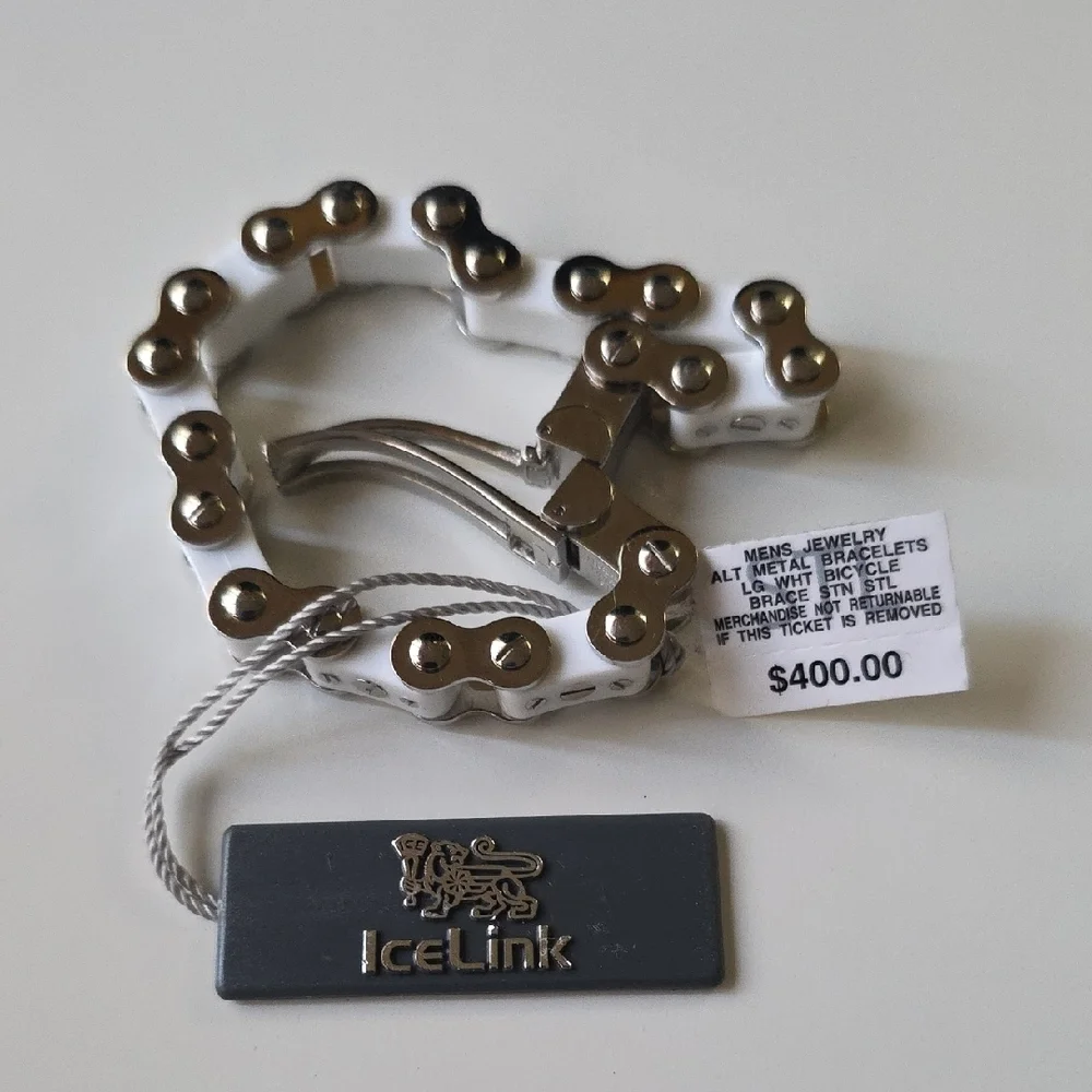 IceLink Silver and Black Bracelet‎